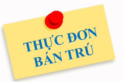 Thực đơn bán trú tuần 6 từ 12/10 đến 16/10/2026