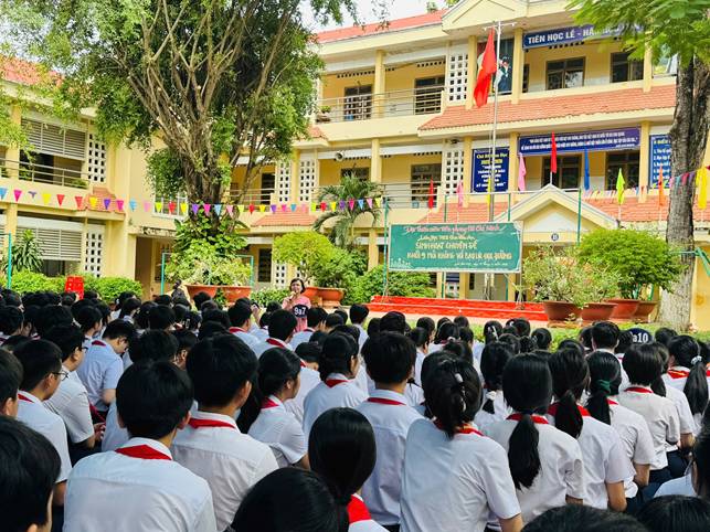 Học sinh khối 9 Trường THCS Chu Văn An, Thành phố Hồ Chí Minh năm học 2025 – 2026 thực hiện chuyên đề Hoạt động trải nghiệm “Nói KHÔNG với Bạo lực học đường”