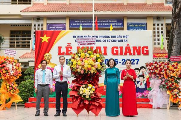 Trường THCS Chu Văn An, phường Thủ Dầu Một, Thành phố Hồ Chí Minh tổ chức Lễ Khai giảng năm học mới 2026 – 2027