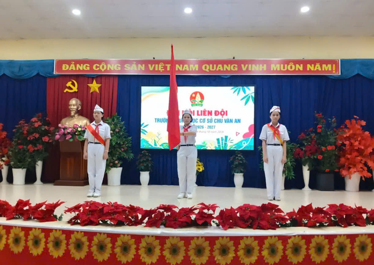 Đại hội Liên đội trường THCS Chu Văn An nhiệm kỳ 2026 - 2027