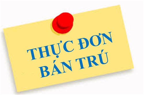 Thực đơn bán trú tuần 5 từ 05/10 đến 09/10/2026